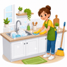 Clean the kitchen