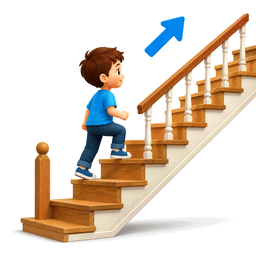 upstairs