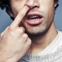 pick one's nose